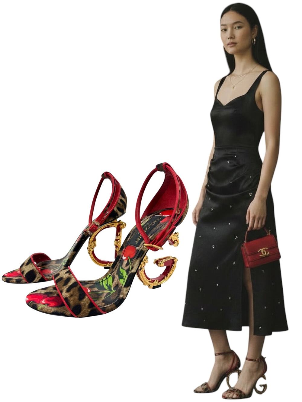 Dolce & Gabbana Exclusive Baroque Leopard Cherries Sandals Brown Size 39